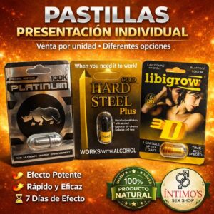 variedad de pastillas naturales para hombre (individuales)